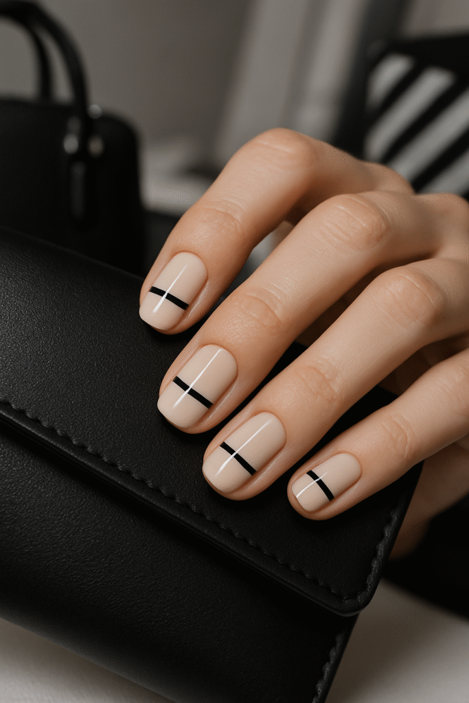 Minimalist Black Stripe Detail