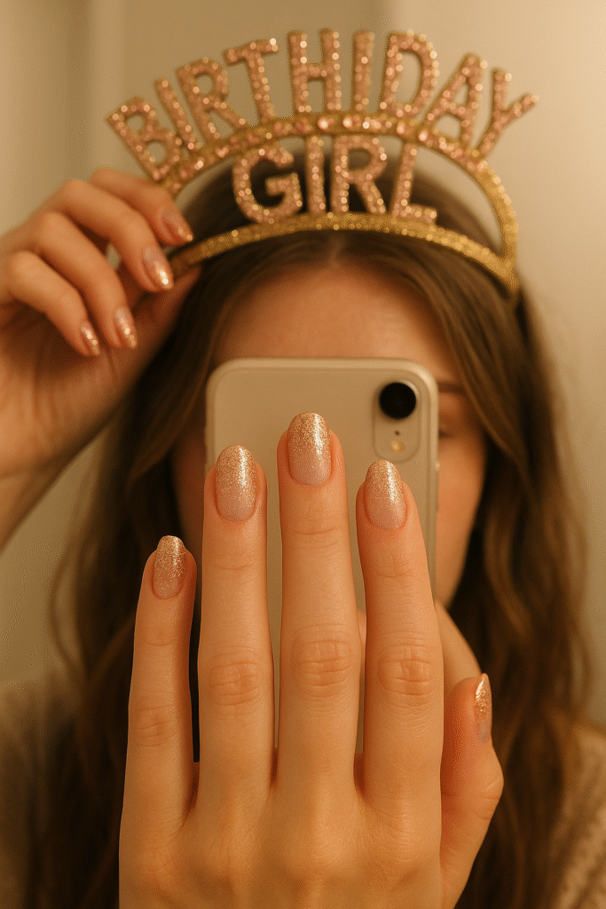 Glitter-Dipped Cuticles