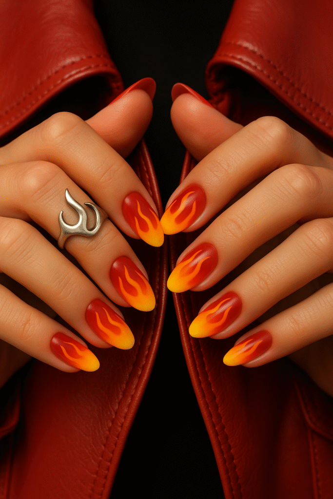 Flame Nail Art