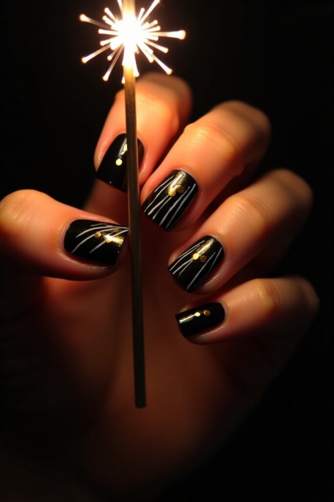 Starburst Fireworks Nails