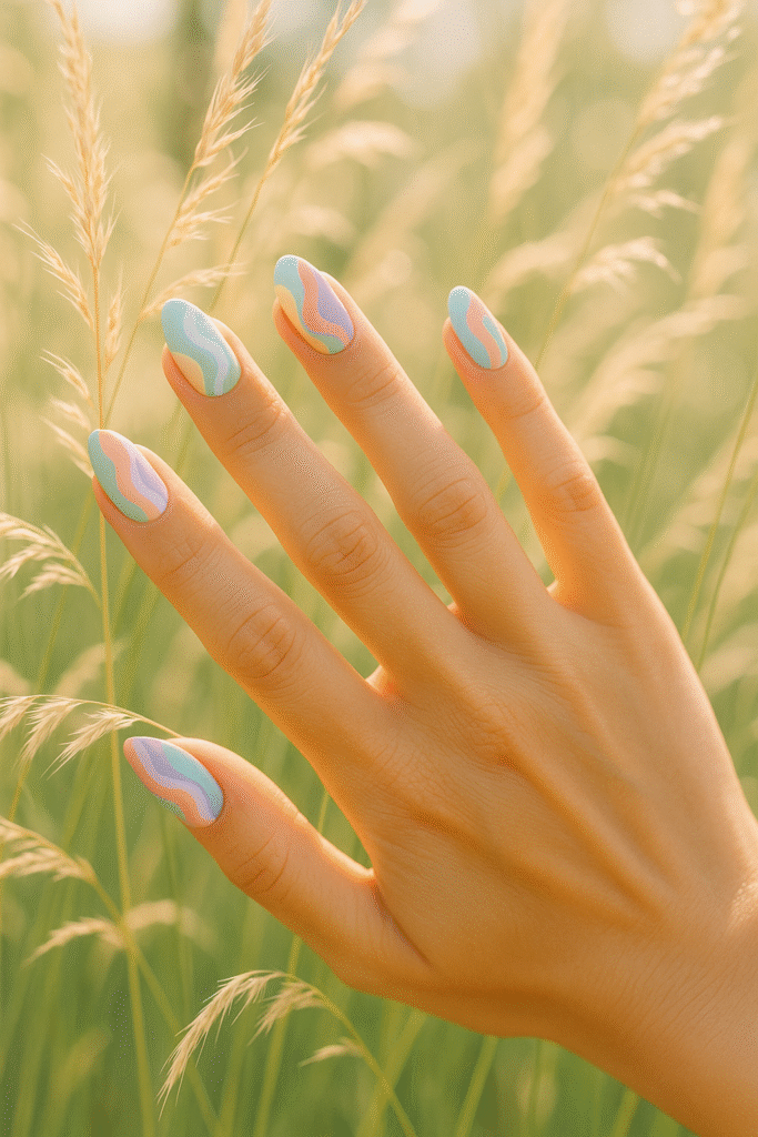 Pastel Abstract Wave Art