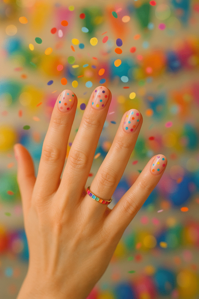 Confetti Sprinkle Nails