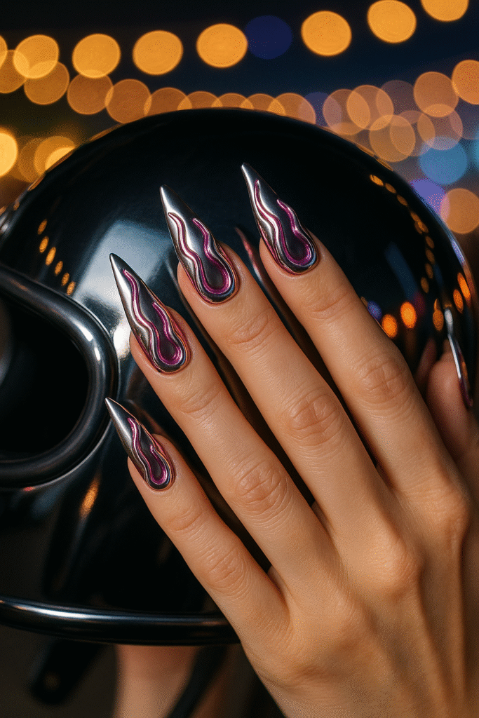 Raised Chrome Flame Edges