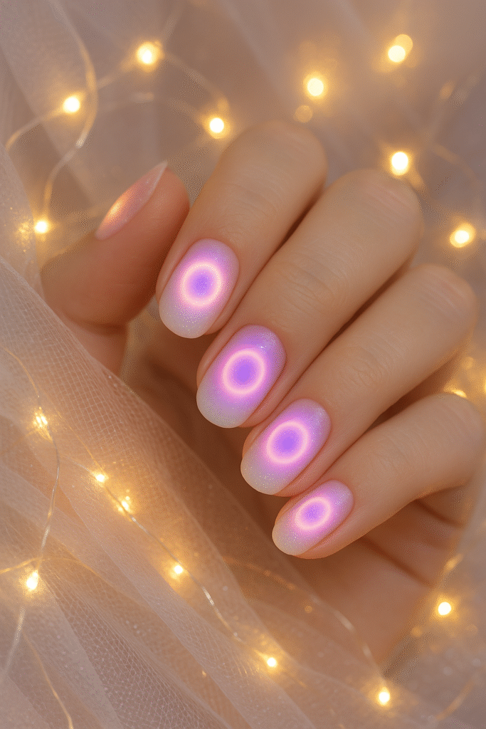 Sparkling Aura Nails