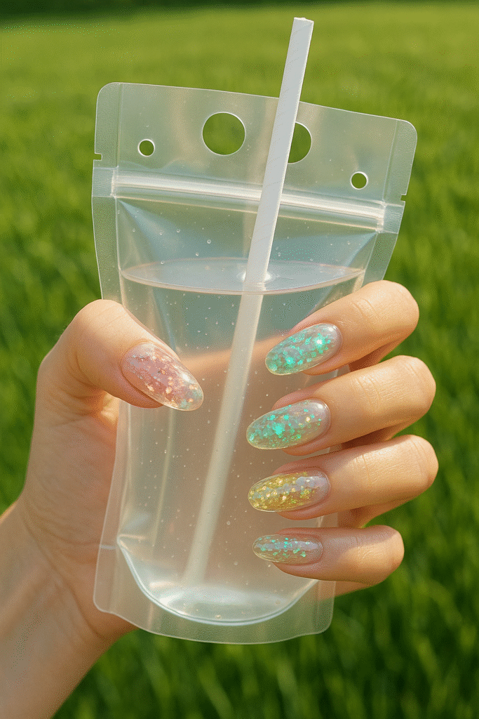 Floating Glitter Capsule Tips