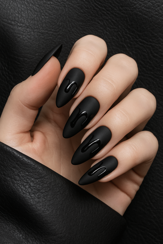 Matte Black with Glossy Drip
