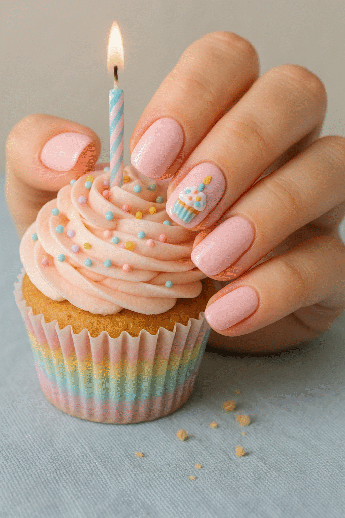 Cupcake Accent Nail