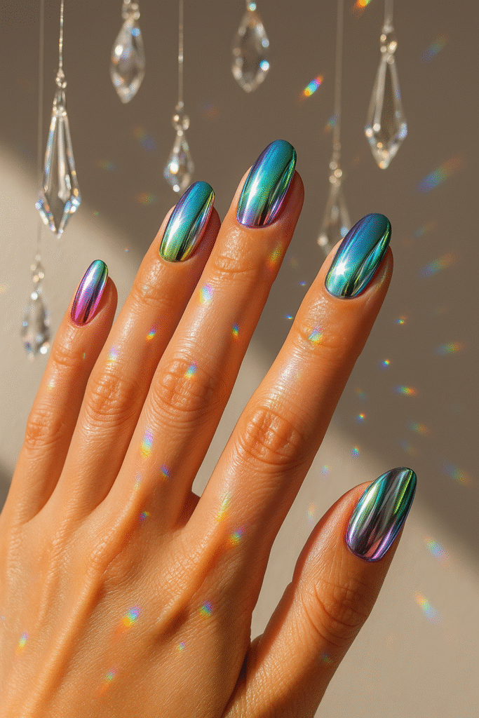 Chrome-Dipped Rainbow Fade