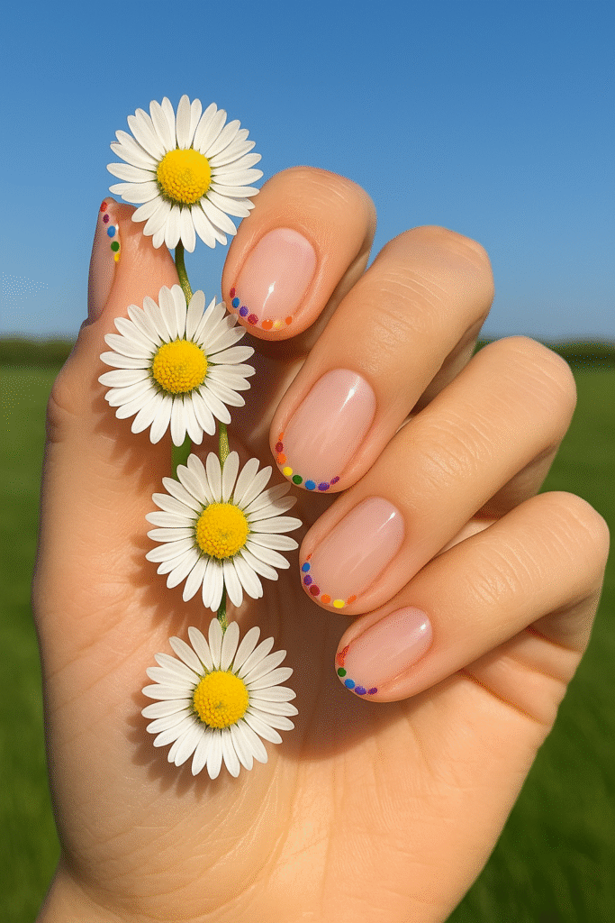 Rainbow French Using Dotting Tool