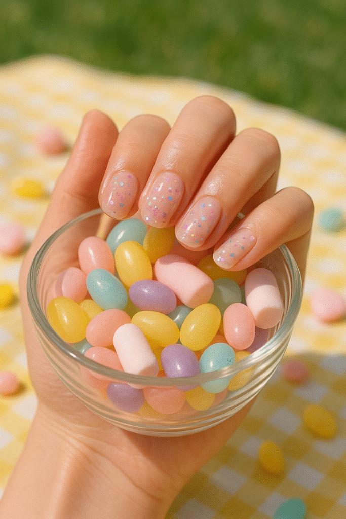 Jelly Confetti Overlay Nails