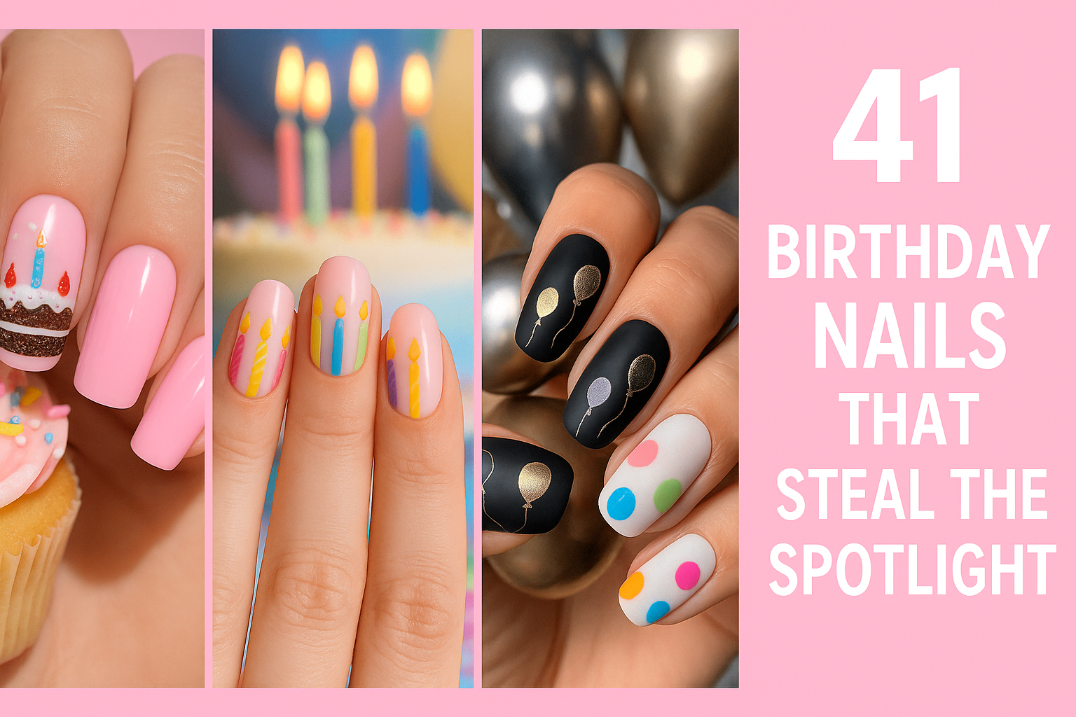 Birthday Party Nail Designs