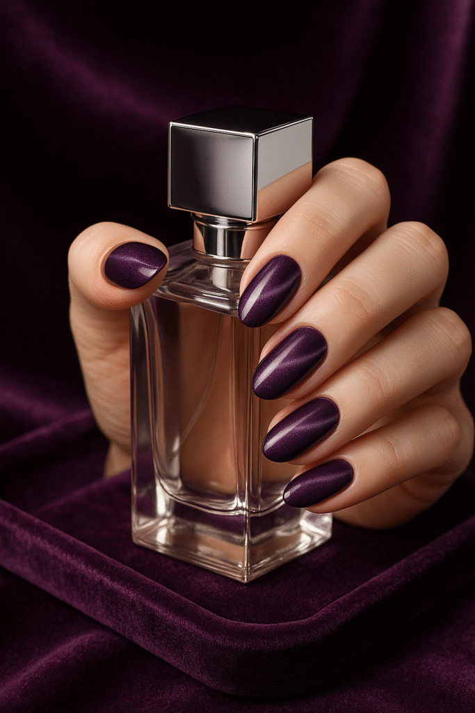 Purple Velvet Magnetic Cat-Eye