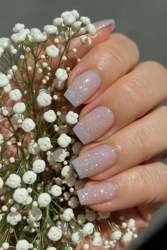 Star Glitter Overlay on Clear Base