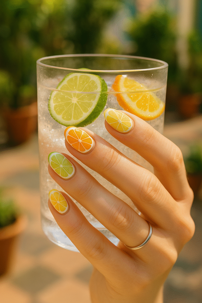 Citrus Slice Nails