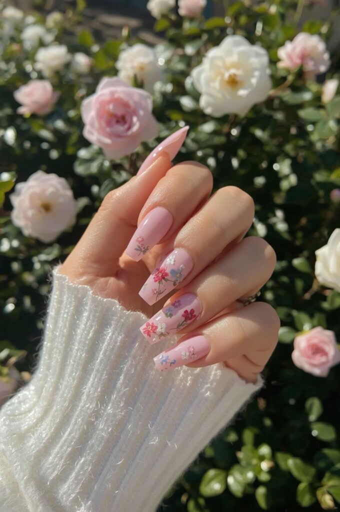 Mother’s Day Floral Garden Nails