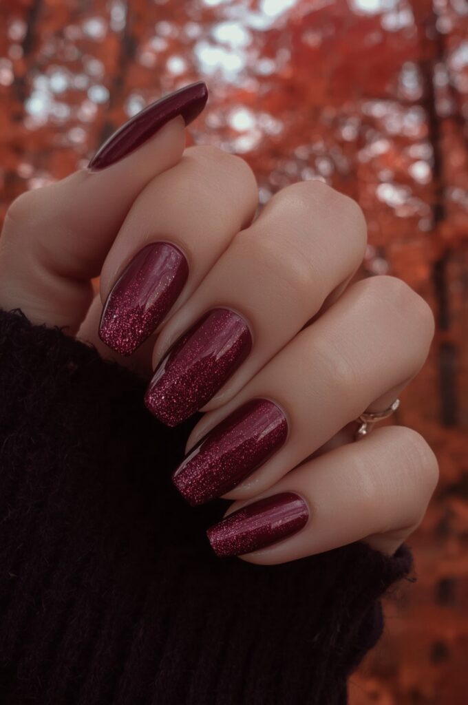 Deep Plum Aura Nails