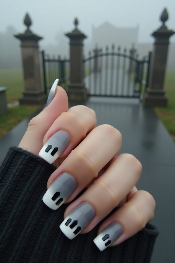 Foggy Graveyard Scene