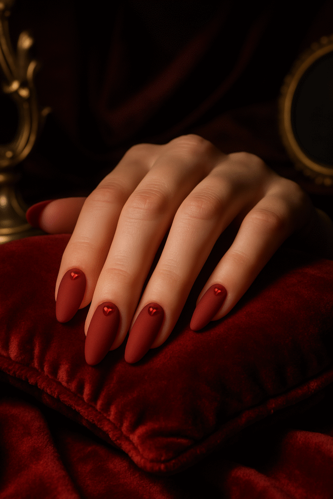Red Velvet Matte Nails