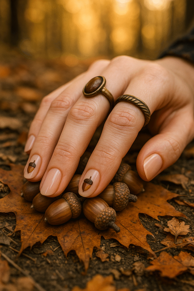 Acorn Accent Nails