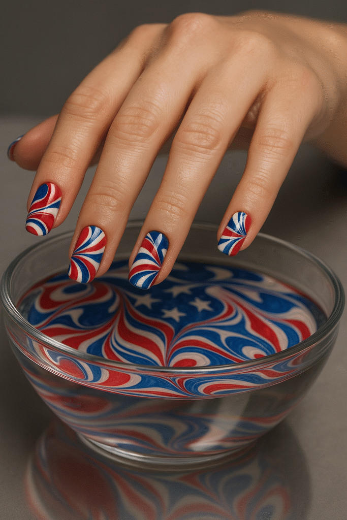 Water Marble Flag Effect