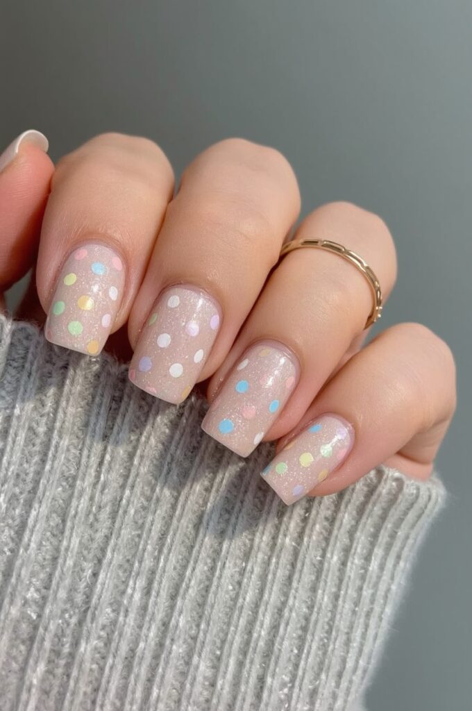 Polka Dot Pastel Nails