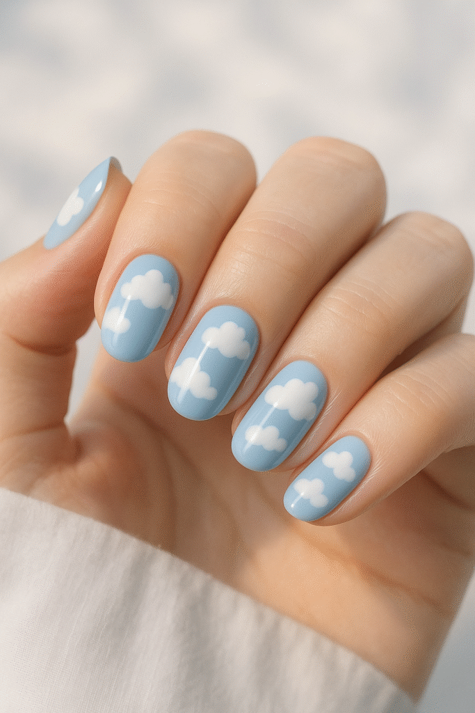 Cloudy Sky Nails