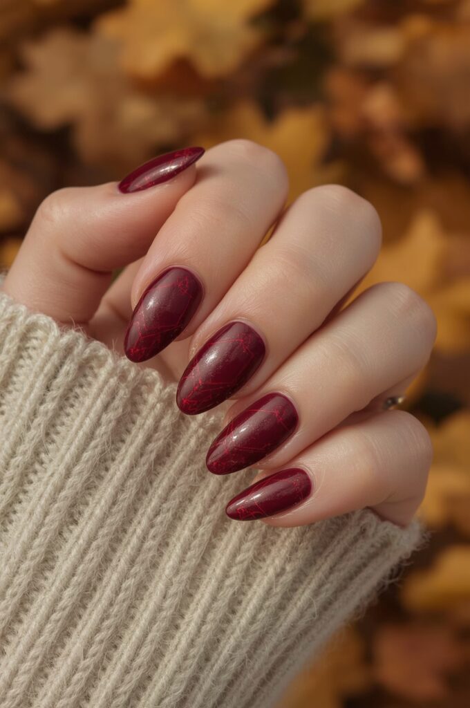 Oxblood Geometric Lines