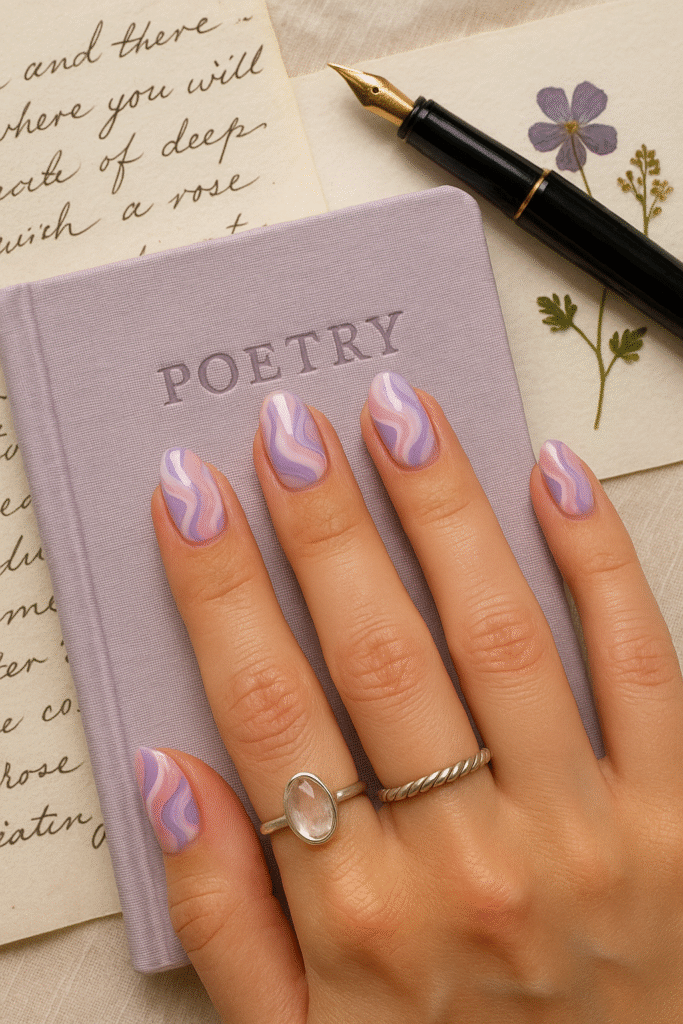 Lavender and Blush Swirl