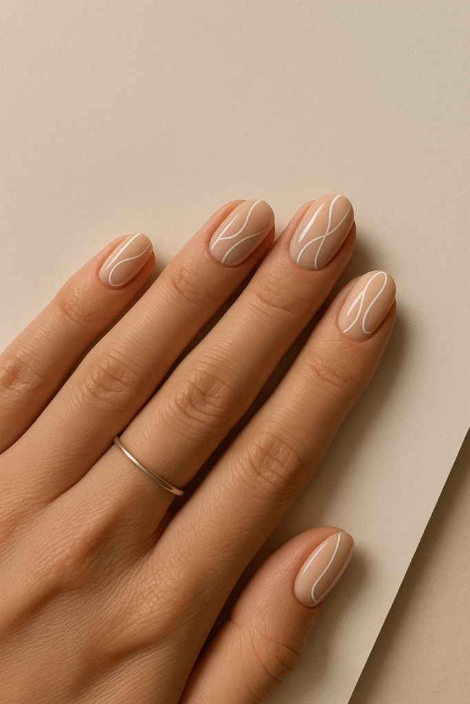 Minimal Line Art in White