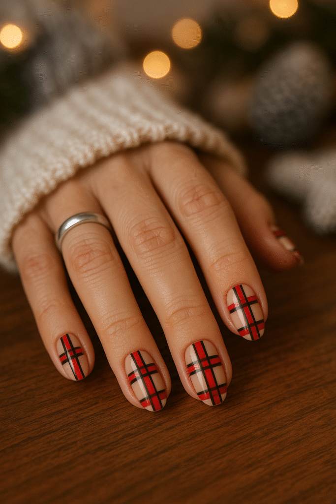 Red Plaid Print