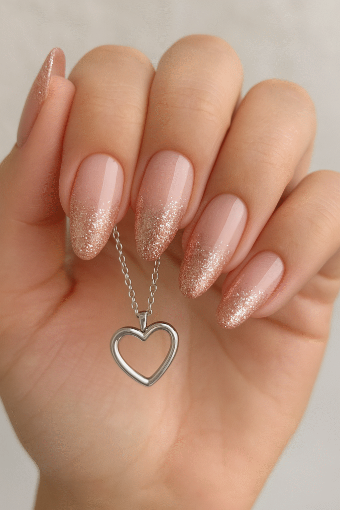 Glitter Gradient Mother’s Day Nails