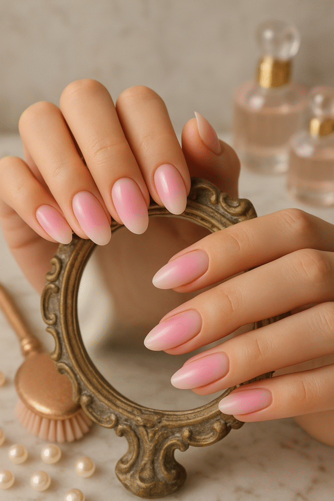 Whispering Pink Aura Nails