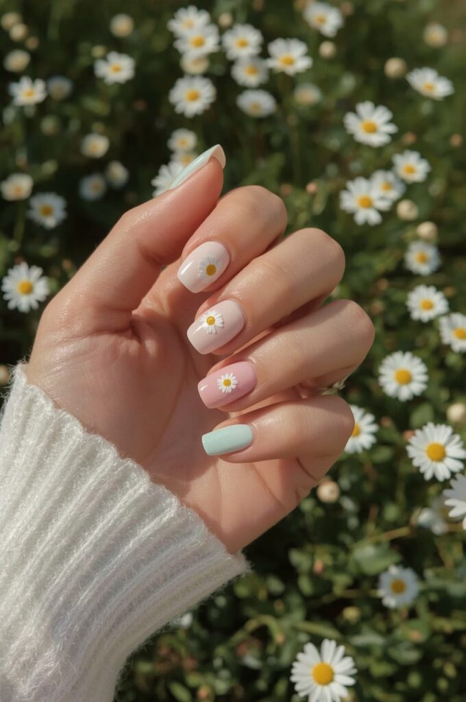 Minimalist White Daisies
