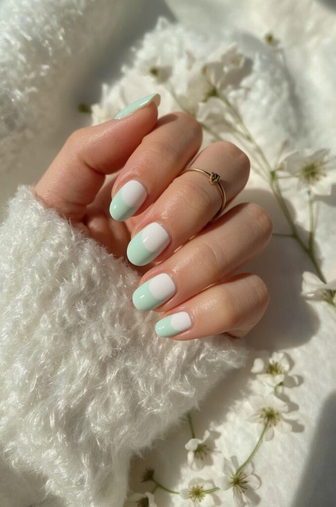 Mint and White Mix
