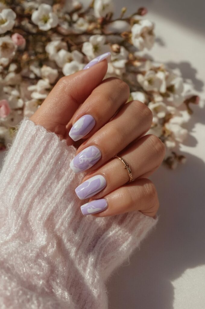 Lavender Marble Effect