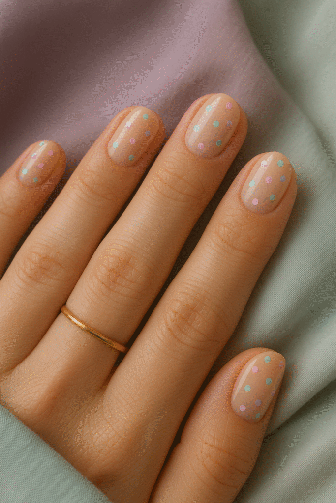 Simple Dot Accent Nails