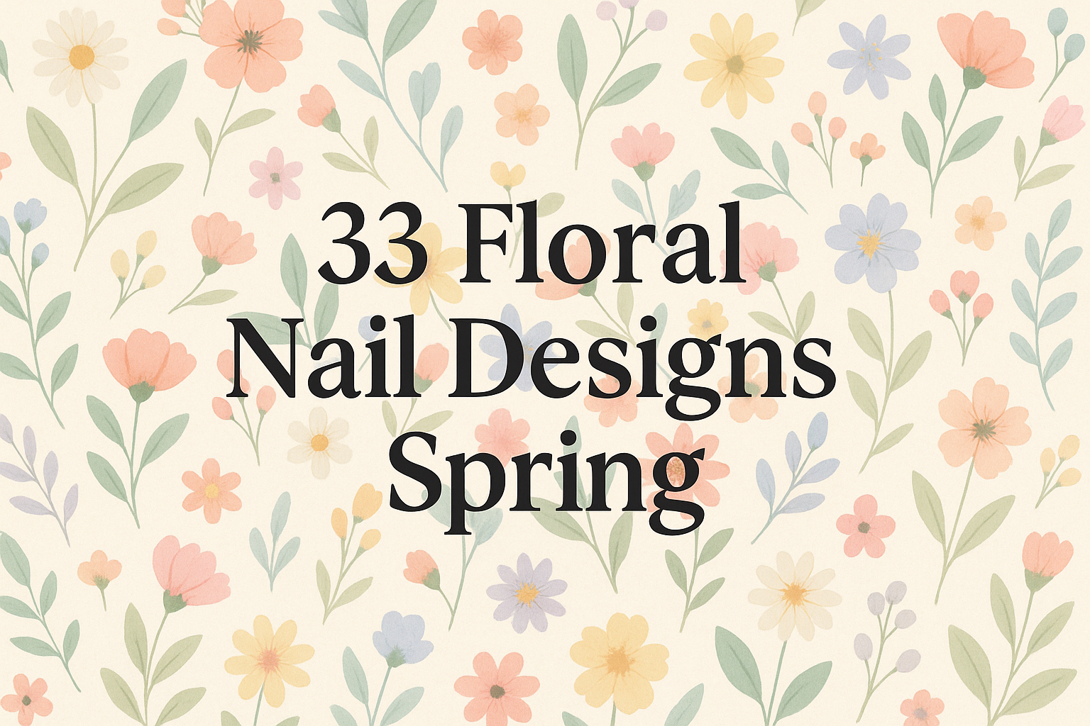 33 Floral Nail Designs Spring