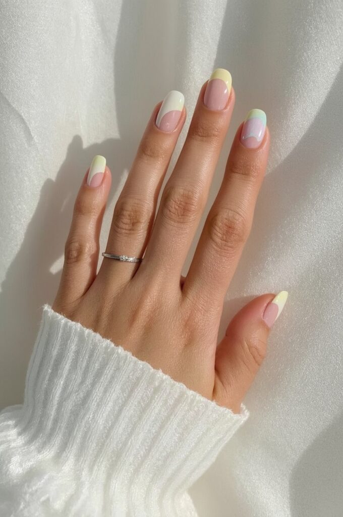 Pastel Half-Moon Design