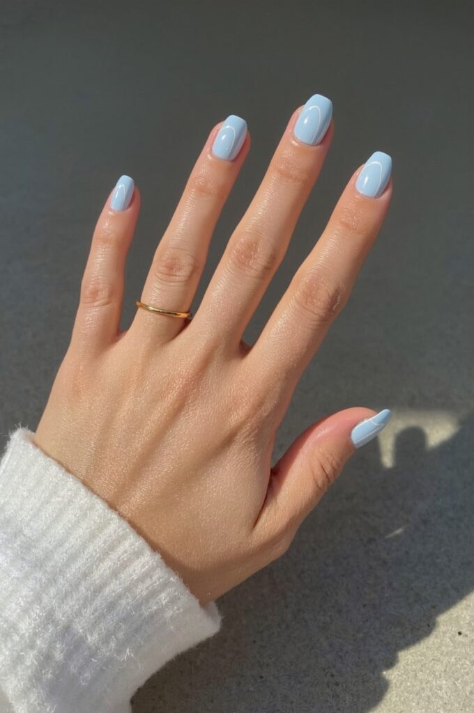 Sky Blue Minimal Lines