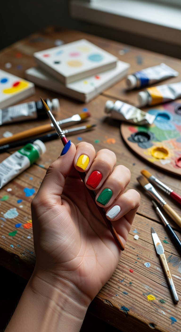 artistic nail palette designs
