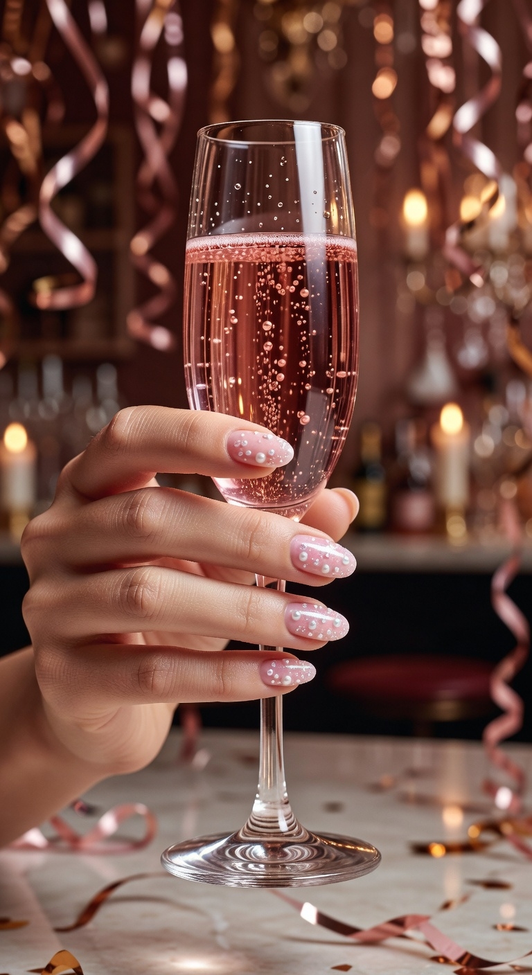 blush pink bubbly elegance