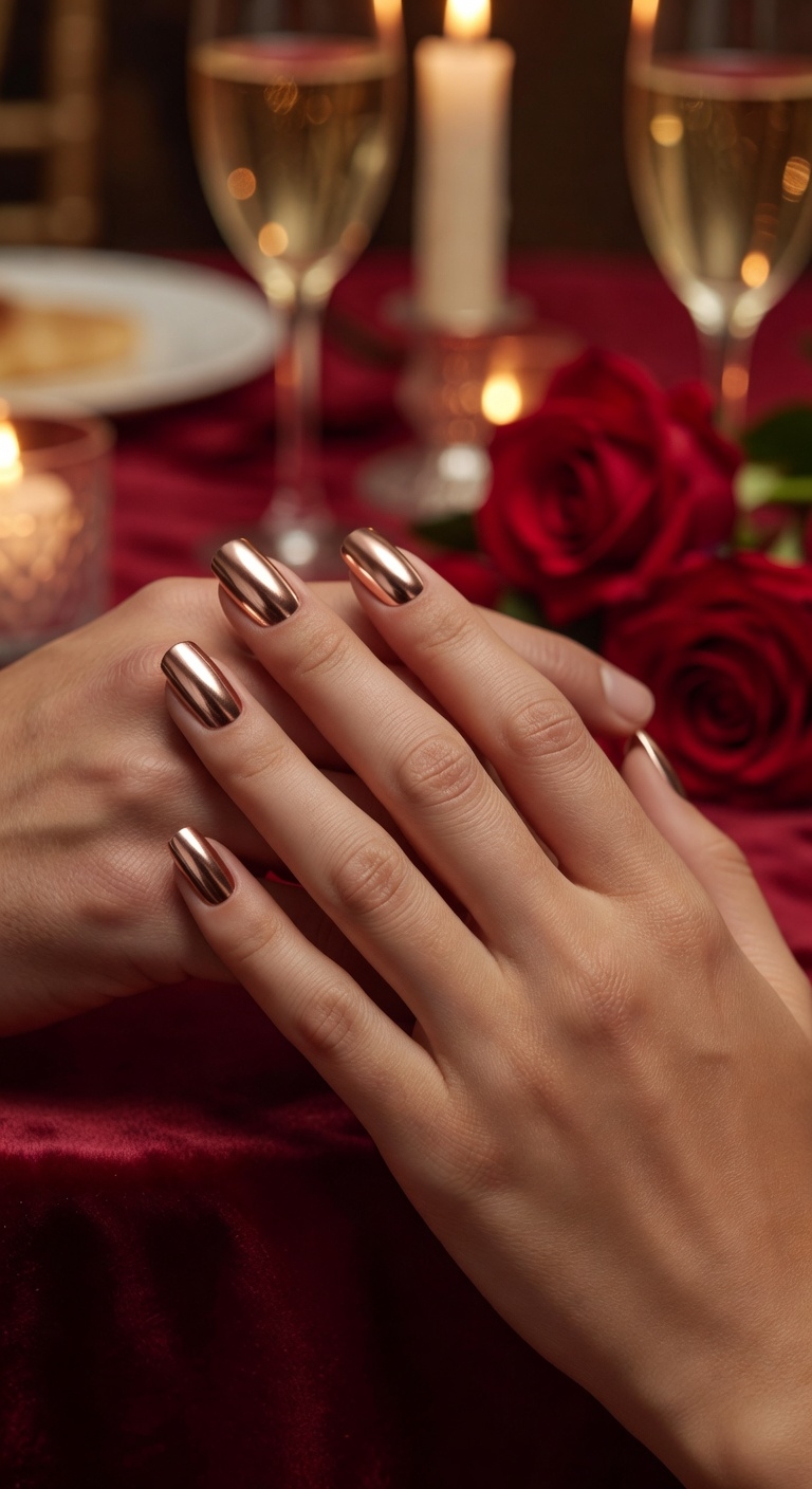 chrome rose gold shine