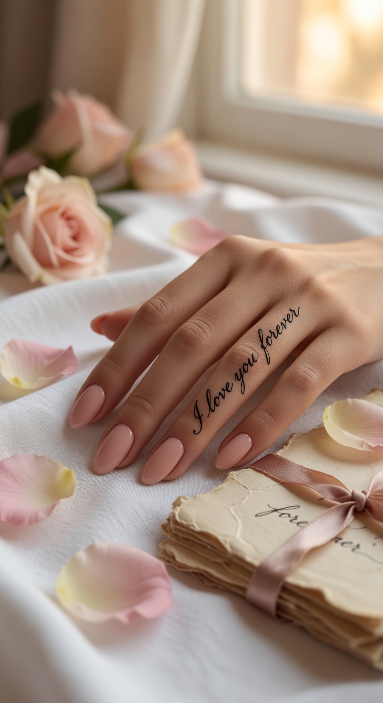 delicate handwritten love note