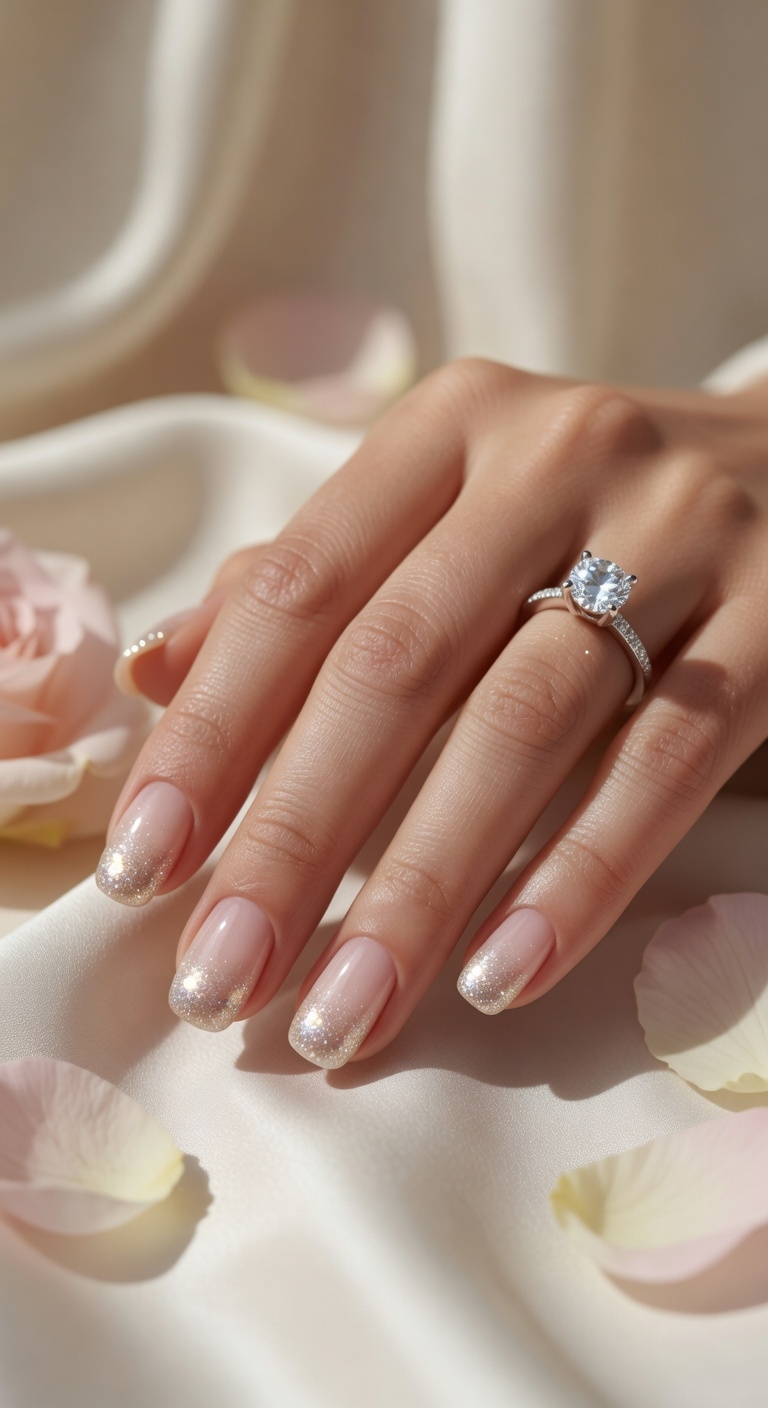 glitter tipped nails sparkle beautifully