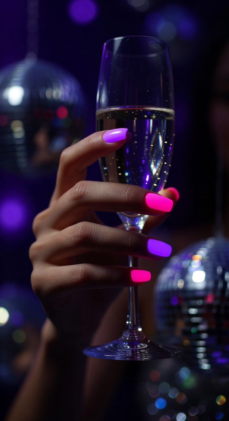 glow in the dark nail art