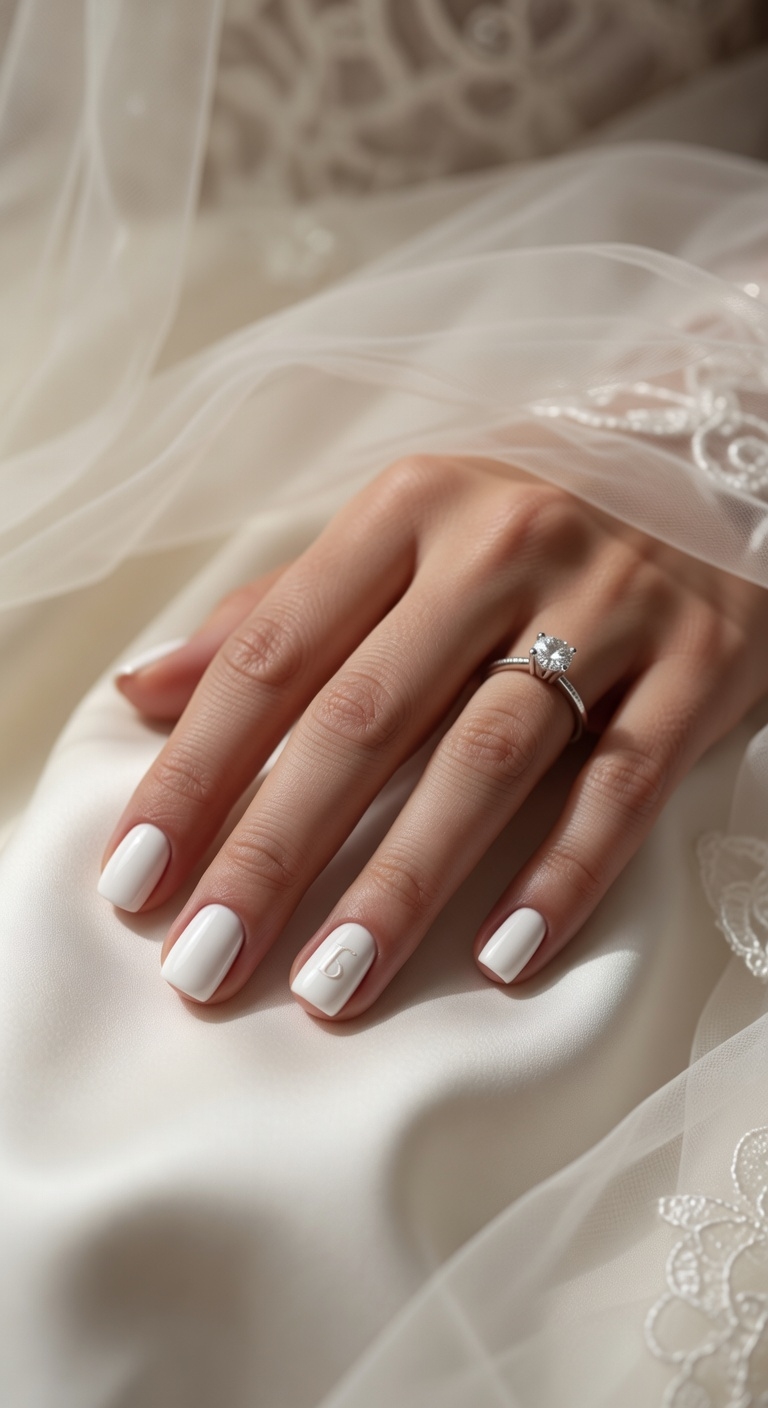 hidden initials bridal design