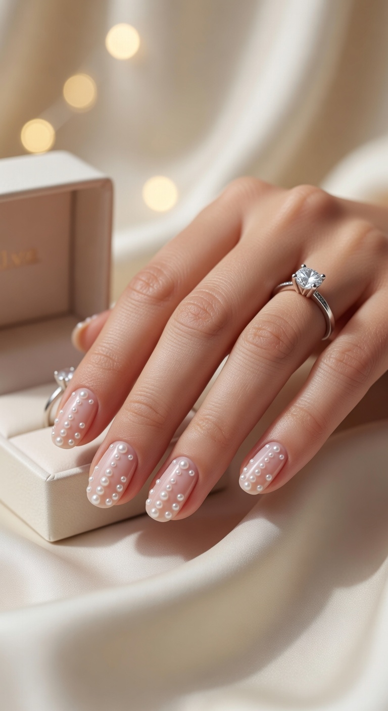 micro pearl nail artistry