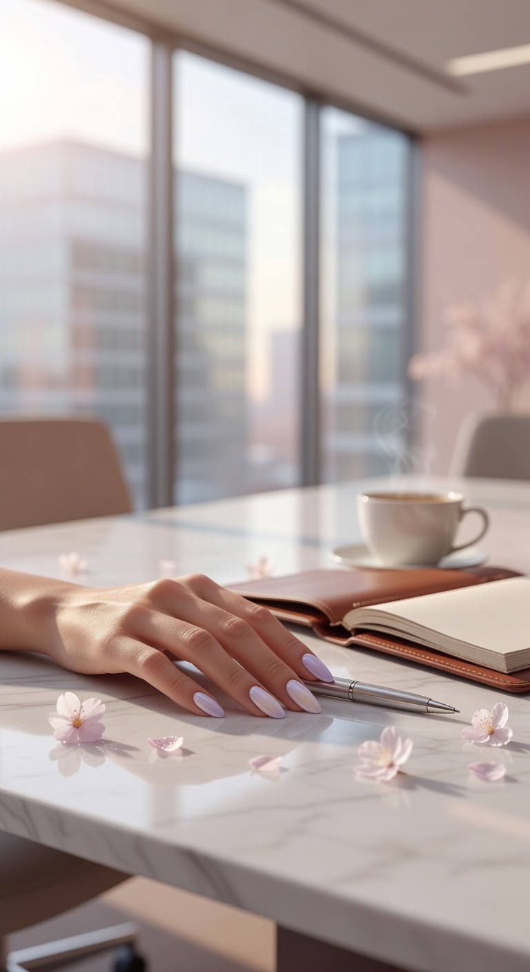 pale lilac almond elegance