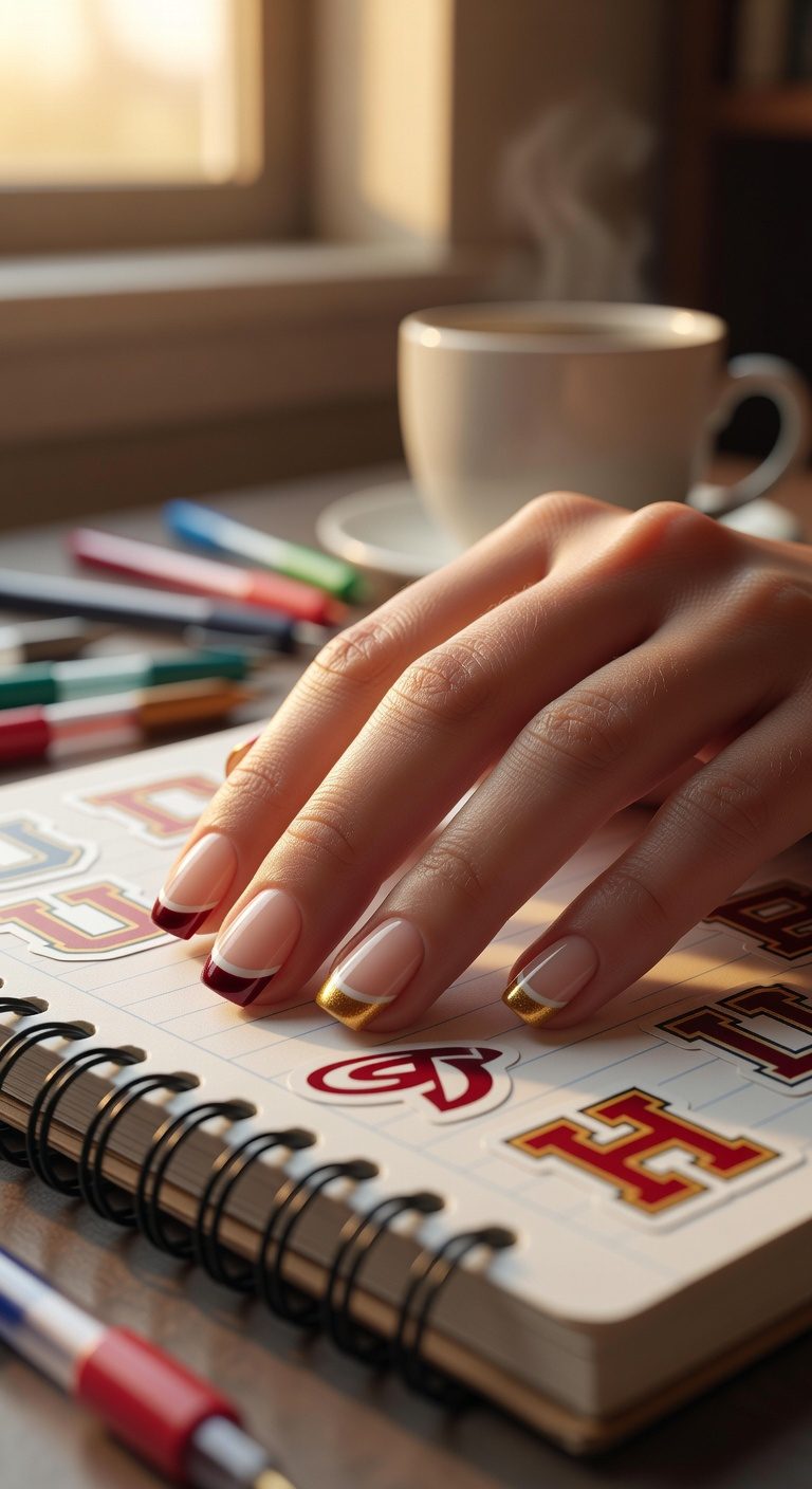 school spirit nail art