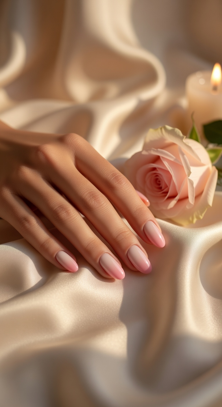 soft cream blush ombre